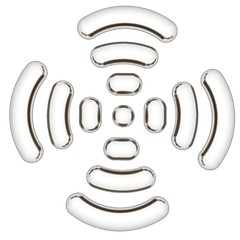 Image showing Radio Frequency Identification symbol. 3d illustration