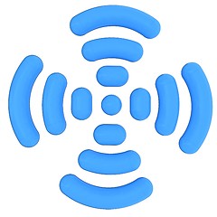 Image showing Radio Frequency Identification symbol. 3d illustration