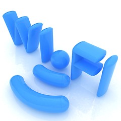 Image showing WiFi symbol. 3d illustration