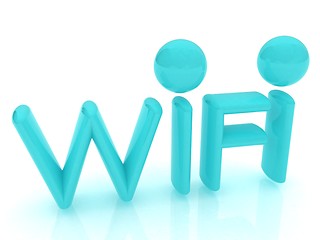 Image showing WiFi symbol. 3d illustration