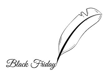 Image showing black friday background with quill