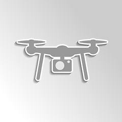 Image showing drone icon on gray gradient backgorund