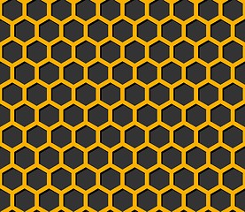 Image showing dark bee\'s honeycomb illustration