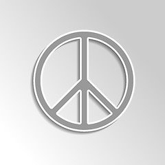 Image showing peace sign on gray gradient background