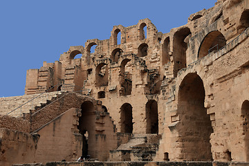 Image showing The amphitheater in El-Jem, Tunisia