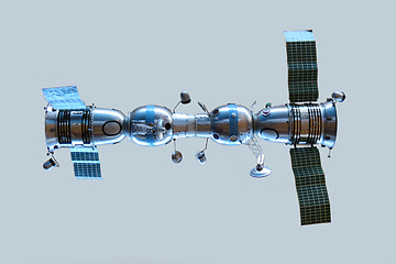 Image showing Model of connected space ships Soyuz 4 and Soyuz 5