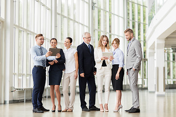 Image showing business people with tablet pc computers at office