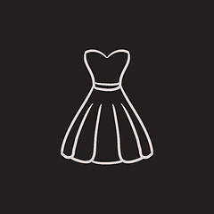 Image showing Dress sketch icon.