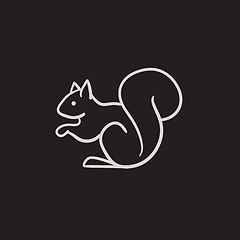 Image showing Squirrel sketch icon.