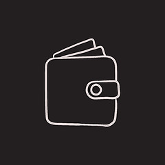 Image showing Wallet sketch icon.