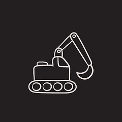 Image showing Excavator sketch icon.