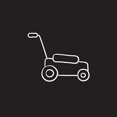 Image showing Lawnmover sketch icon.
