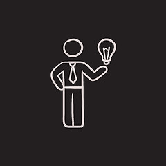 Image showing Business idea sketch icon.