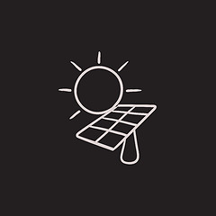 Image showing Solar energy sketch icon.