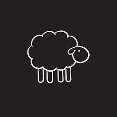 Image showing Sheep sketch icon.