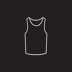 Image showing Male singlet sketch icon.