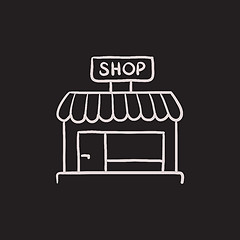 Image showing Shop store sketch icon.