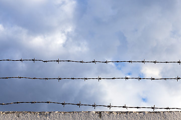 Image showing old barbed wire