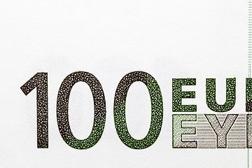 Image showing one hundred euros European