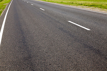 Image showing road markings, close-up