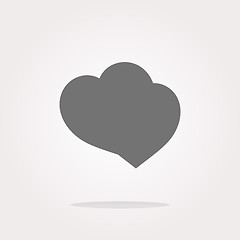 Image showing vector Valentine heart sign, heart web button