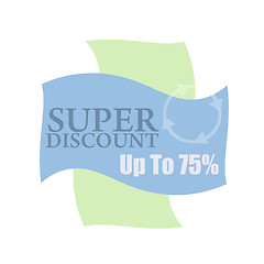 Image showing Super discount. Sale banner vector isolated. Sale tag. Special offer. Sale sign. Web sticker. Discount sticker. Discount Sticker template. Advertisement sticker. Origami style sticker. Sale symbol