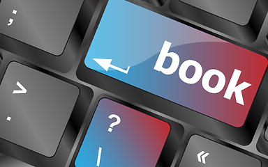 Image showing Book button on keyboard keys - business concept vector, keyboard keys, keyboard button