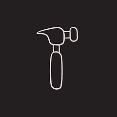 Image showing Hammer sketch icon.