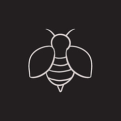 Image showing Bee sketch icon.