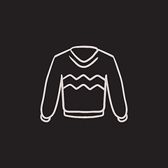 Image showing Sweater sketch icon.