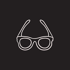 Image showing Glasses sketch icon.