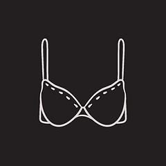 Image showing Bra sketch icon.