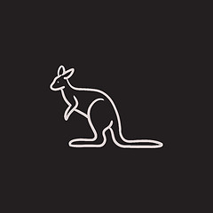 Image showing Kangaroo sketch icon.