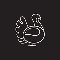 Image showing Turkey sketch icon.