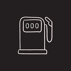 Image showing Gas station sketch icon.