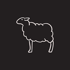 Image showing Sheep sketch icon.