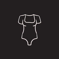 Image showing Bodysuit sketch icon.