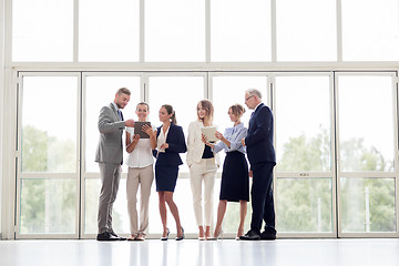 Image showing business people with tablet pc computers at office