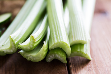 Image showing close up of celery stems