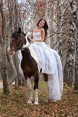 Image showing Young Woman And Horse