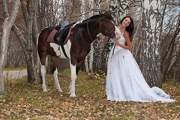 Image showing Young Woman And Horse