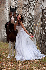 Image showing Young Woman And Horse