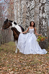 Image showing Young Woman And Horse