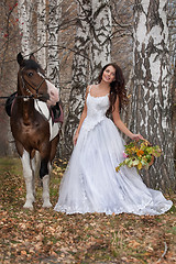 Image showing Young Woman And Horse