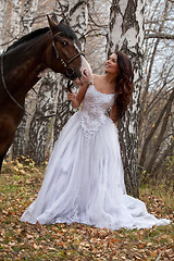 Image showing Young Woman And Horse