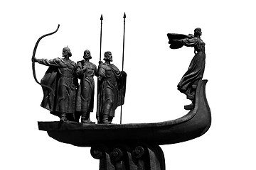 Image showing Monument to the founders of Kiev