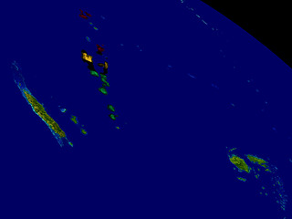 Image showing Vanuatu with flag on Earth