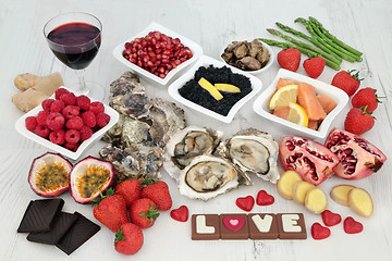 Image showing Valentines Day Aphrodisiac Food