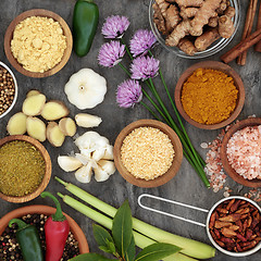 Image showing Healthy Herb and Spice Selection