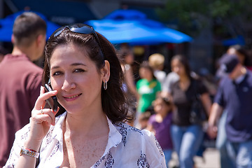 Image showing Woman on phone